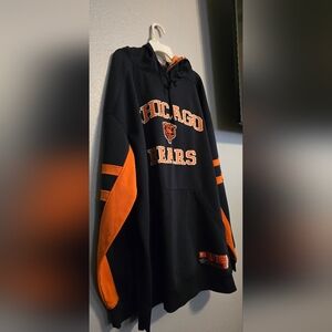PRE OWNED NFL CHICAGO Bears 3XL Sweatshirt HOODIE  with Orange and Black Accents